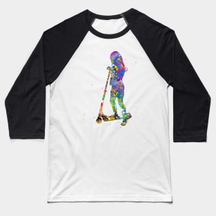 Little girl with scooter Baseball T-Shirt